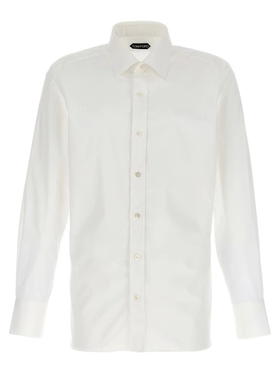 Tom Ford Cotton Poplin Shirt In White