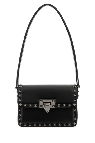Valentino Garavani Small Rockstud23 Leather Shoulder Bag In Black