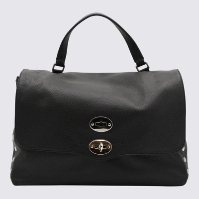Zanellato Black Leather Postina Daily Medium Top Handle Bag