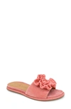 Gentle Souls By Kenneth Cole Lucy Womens Rosette Slide Sandals In Poppy Suede