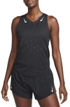 Nike Women's Aeroswift Dri-fit Adv Running Singlet In Black/ White
