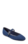 MARC FISHER LTD LAILAH DENIM MARY JANE FLAT