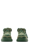 Burberry Embroidered Fabric Creeper Lace-up Shoes In Green