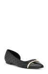 NINE WEST BREZA HALF D'ORSAY POINTED CAP TOE FLAT