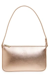 Christian Louboutin Loubila Metallic Leather Shoulder Bag In F611 Leche/ Leche