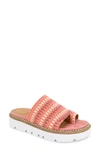 Gentle Souls By Kenneth Cole Lavern Platform Slide Sandal In Poppy Multi Fabric