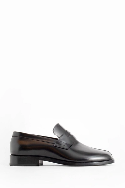 Maison Margiela Tabi Leather Loafers In Black