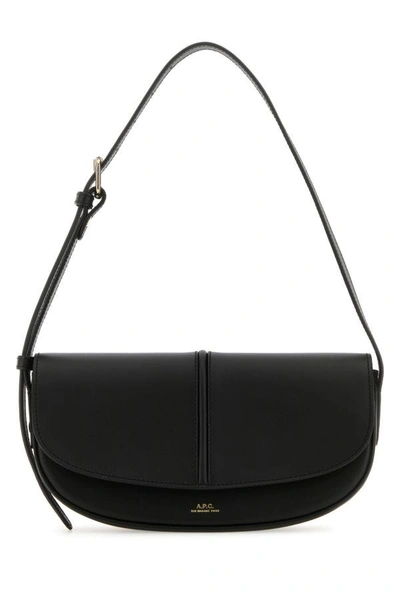 Apc A.p.c. Woman Black Leather Betty Crossbody Bag