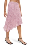 REFORMATION ELLE FLORAL ASYMMETRIC HEM SKIRT