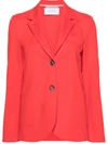 Harris Wharf London Single-breasted Blazer With Chest Welt Pocket In Red