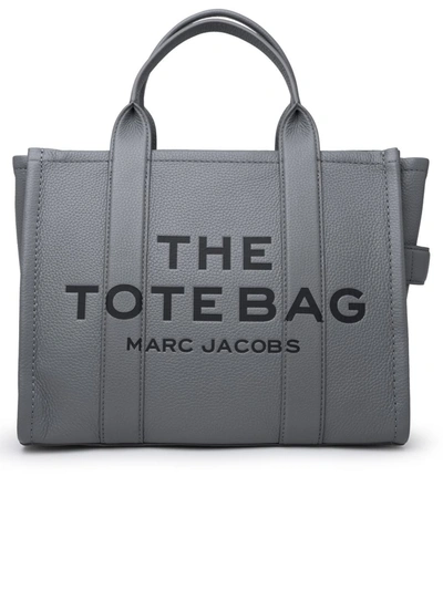 Marc Jacobs Grey Leather Midi Tote Bag In Grey