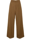 Wardrobe.nyc Low-rise Wool Wide-leg Pants In Brown