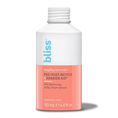 Bliss Mighty Biome Pre/post Biotics + Barrier Aid Toner + Serum In White