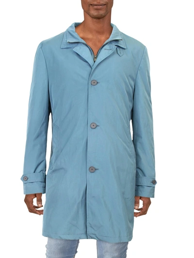 Calvin Klein Munson Mens Slim Fit Modern Raincoat In Blue