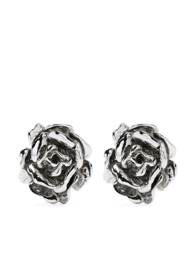 Blumarine Rose Earring In Silver