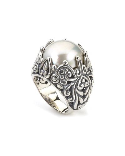 Samuel B. Silver 16mm Pearl Paisley Ring In Multi