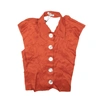 Opening Ceremony Rust Red Tie Back Shell Sleeveless Blouse In Multi