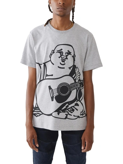 True Religion Buddha Mens Cotton Graphic T-shirt In Grey