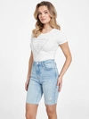 Guess Factory Carlee Triangle Tee In White