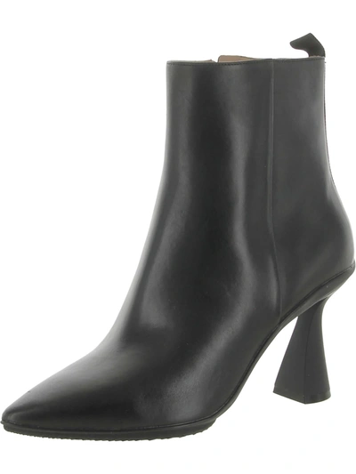 Cole Haan Ga York Womens Embossed Leather Side Zip Ankle Boots In Black
