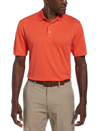 Pga Tour Men's Big & Tall Airflux Solid Mesh Short Sleeve Golf Polo Shirt In Multi