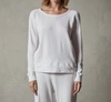 JAMES PERSE VINTAGE FRENCH TERRY SWEATSHIRT IN WHITE