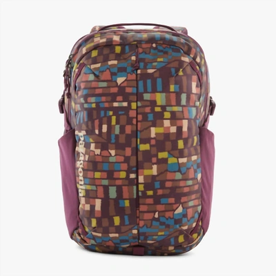 Patagonia Atom Tote Pack 20l In Fitz Roy Patchwork: Night Plum In Multi