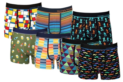 Unsimply Stitched Boxer Trunk 7 Pack In Multi