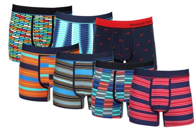 Unsimply Stitched Boxer Trunk 7 Pack In Multi