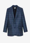 Zadig & Voltaire Viva Car Shimmer Blazer In Blue