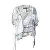 Amiri Grey Bandana Reconstruct Wrap Shirt In Multi