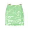 Opening Ceremony Sage Green Polyester Paillette Mini Skirt In Multi