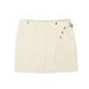 Opening Ceremony Cloud White Cotton Snap Flared Mini Skirt In Multi