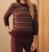 Faherty Highland Fair Isle Puff Sleeve Sweater In Multi