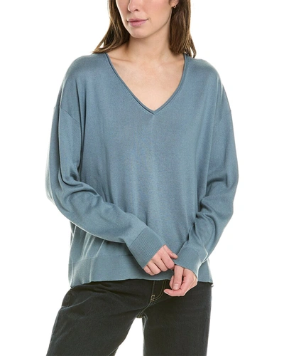 Eileen Fisher Boxy Pullover In Blue