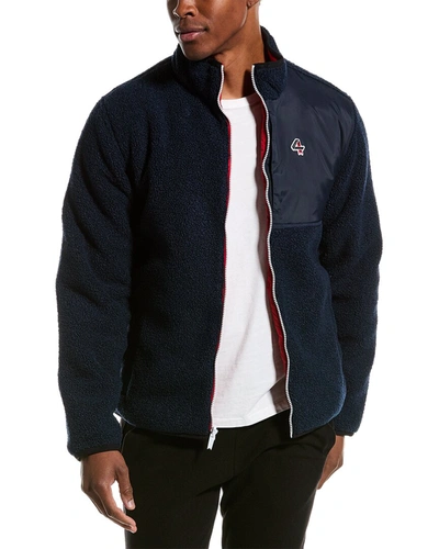 Fourlaps Lead Reversible Sherpa Jacket In Blue