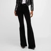 Veronica Beard Sheridan Cotton-blend Velvet Flared Pants In Black