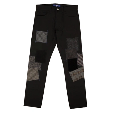 Junya Watanabe Patchwork-detail Straight-leg Jeans In Black
