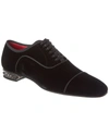 Christian Louboutin Greggyrocks Velvet Oxford Shoes In Black
