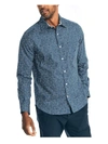 Nautica Mens Printed Poplin Shirt In Blue