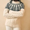 Faherty Native Knitter Frost Fair Isle Crew Sweater In Multi