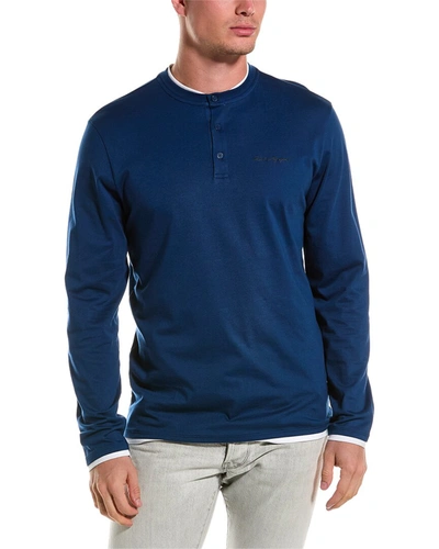 Karl Lagerfeld Henley Shirt In Blue