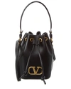 Valentino Garavani Mini Vlogo Signature Bucket Bag In Nappa Leather Woman Black Uni In Black