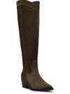 Nine West Orece Womens Suede Tall Knee-high Boots In Green