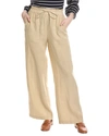 Michael Stars Jules Linen Wide Leg Drawstring Pants In Brown