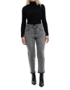 1822 DENIM VIENNA RELAXED STRAIGHT LEG JEAN IN WASHED BLACK