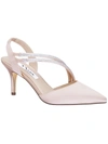 Nina Womens Slip On Pointed Toe Kitten Heels In Multi