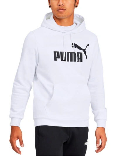 Puma Logo Print Fleece Pullover Hoodie In Multi
