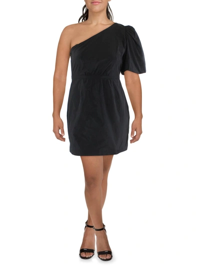 Karl Lagerfeld Womens One Shoulder Short Mini Dress In Black