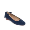 Bernardo Eloise Suede Bow Ballerina Flats In Blue